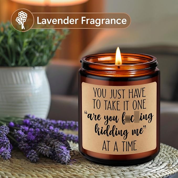 LEADO Candles, Boss Lady, Coworker Gifts for Women, Men - Cool Ideas, Funny Mothers Day Gifts for Coworkers, Best Friend, Mom, Employee - Sarcastic, Work, Birthday Ideas for Boss, Female, Male, Woman