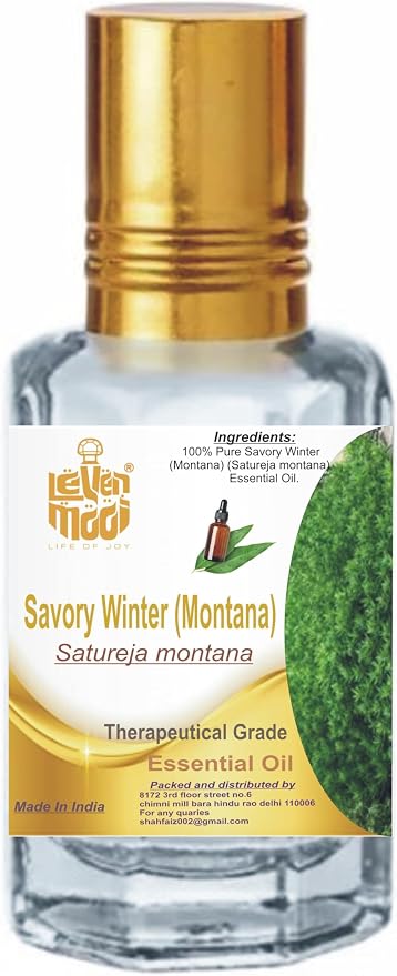 LEVENMOOI Savory Winter (Satureja Montana) Pure & Natural Therapeutic Grade Essential Oil Glass Without Dropper (5ml)