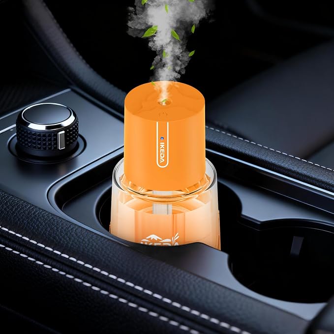 Smart Car Aroma Diffuser | 100ml Essential Oil Diffuser with Lavender Scent | 3-Mode Car Diffuser |Strong Scent Car Freshener | Car Air Fresheners for Men Women (Orange)