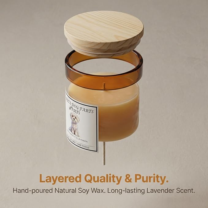 Malta Dog Gifts for Women | Birthday Gifts for Mom | Light When Dog Farts Candle | Cedar By Natural Soy Wax | Pet Safe Friendly Memorial Candles for Home Scented Household Essentials