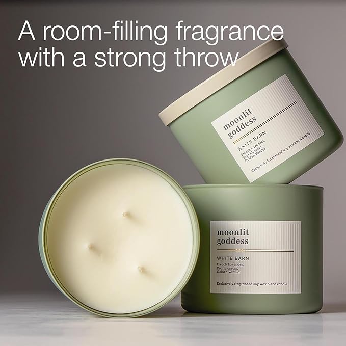 Bath & Body Works 3-Wick Candle, Moonlit Goddess Candle, Strong Throw, Long-Lasting Burn Up to 45 Hours, Exclusively Fragranced Soy Wax Blend, 14.5 oz - 1 Pack