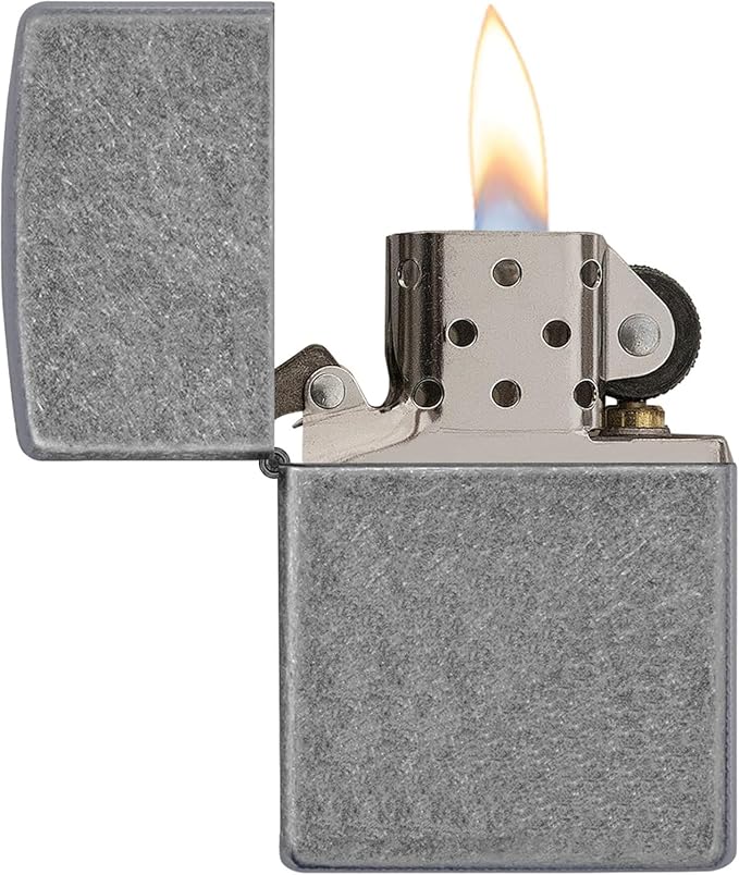 Zippo Antique Silver Plate Pocket Lighter - Windproof & Refillable Flip-Top Metal Lighter - Everyday Use Pocket Lighters - Luxury Lighters Made in USA