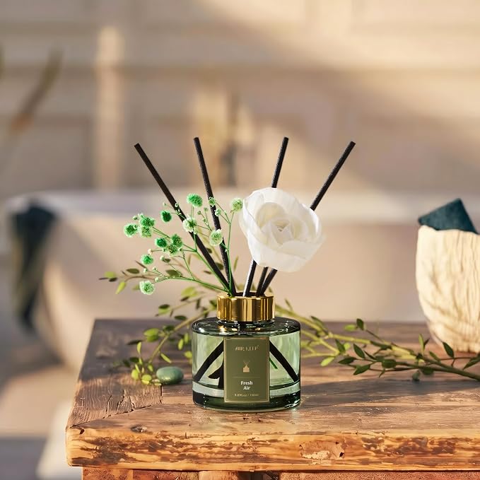 Airkeep Flower Reed Diffuser Set, Fresh Air Diffuser Set, 5.07 Fl.oz (150ml), Home Fragrance, Bathroom, Bedroom & Home Décor, Air Freshener