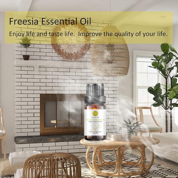 RAINBOW ABBY Freesia Essential Oil, 100% Pure Organic Natural Aromatherapy Freesia Oil for Diffuser (10ml)