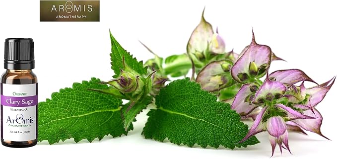 ArOmis Clary Sage Essential Oil - 100% Pure Therapeutic Grade - Undiluted, Premium Oil - 150 Micron Filtered, Perfect for Aromatherapy Diffusers (10ml / .34 fl oz)