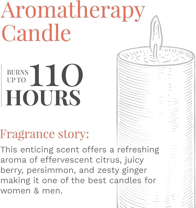 CANDLE-LITE Scented Ocean Blue Mist Fragrance, One 18 oz. Single-Wick Aromatherapy Candle with 110 Hours of Burn Time, Light Color