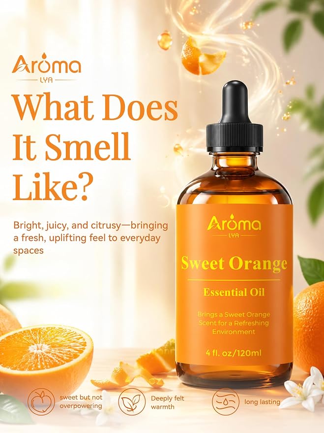 Sweet Orange Scent for Diffusers & Home Fragrance. Bright, Juicy, and Refreshing with a Balanced Uplifting Feel