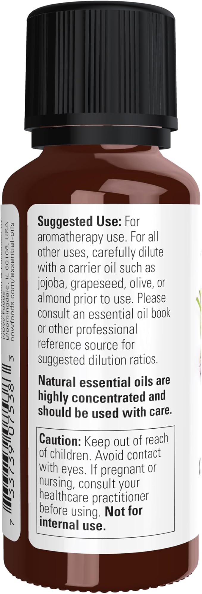 NOW Essential Oils, Clary Sage Oil, Focusing Aromatherapy Scent, Steam Distilled, 100% Pure, Vegan, Child Resistant Cap, 1-Ounce