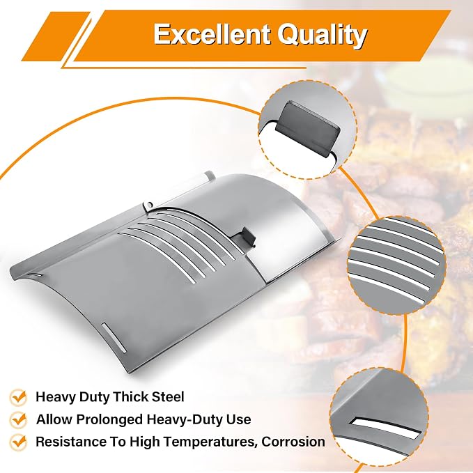 Flame Broiler Kit for Pit Boss 340 440 Series Pellet Grills with Slide Cover and Bottom, Grill Replacement Parts for Pit Boss PB340, PB340TGW1, PB440, PB440D, Tailgater PB440TG1, Ranch Hand PB440TGR1