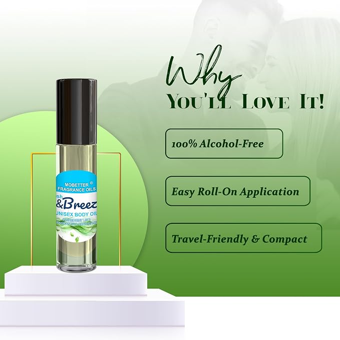 MOBETTER FRAGRANCE OILS Fresh & Breezy Fragrance Body Oil for Unisex