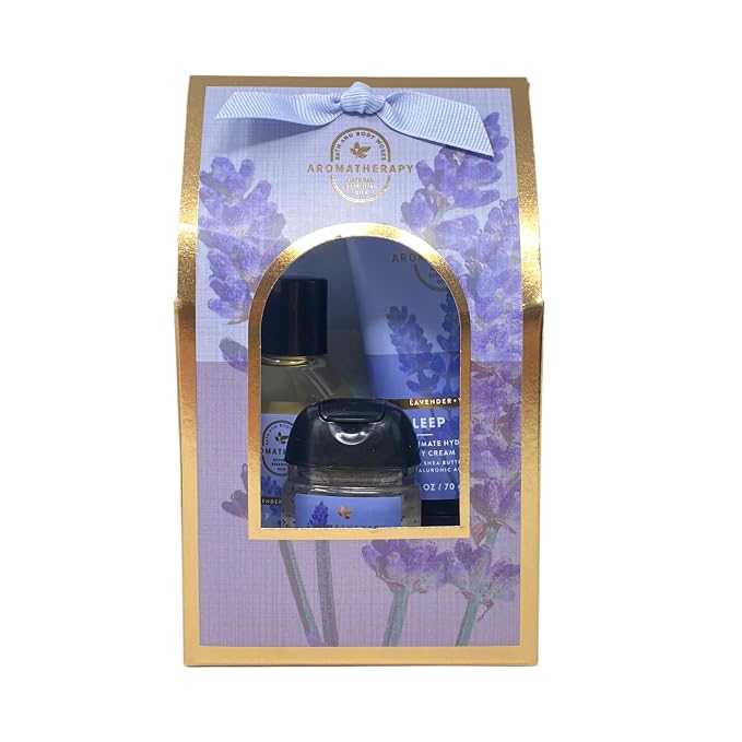 Bath & Body Works Lavender + Vanilla Mini Body Cream, Wash, Hand Gel & Soap