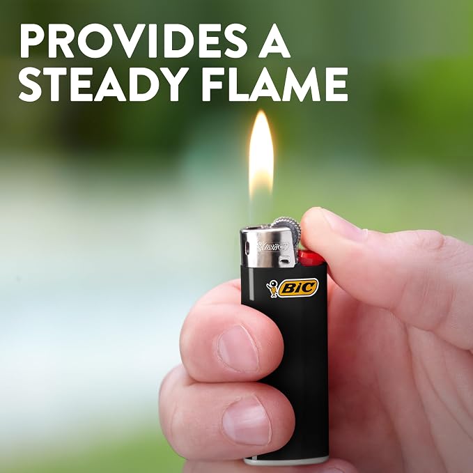 BIC Mini Lighters, Reliable and Safe, Lighters for Candles, Assorted Colors, 8-Pack of Pocket Lighters (Colors May Vary