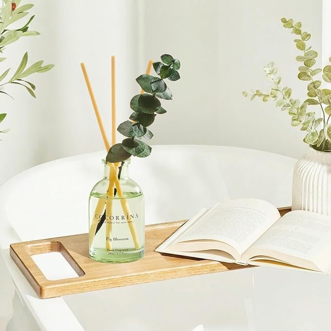 COCORRÍNA Eucalyptus Reed Diffuser Set of 3 - Clean Linen, White Pine, Fig Blossom Scents, 1.7 fl oz Each, Total 5.1 oz, Scented Oil Diffusers for Home & Office
