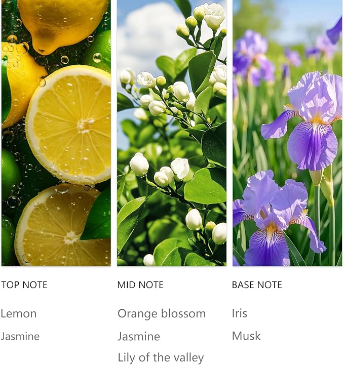 20ML Elegant Jasmine Diffuser Oil, Premium Hotel Scent Aroma Essential Oils with Lemon, Orange Blossom & Musk, Fragrance Oil for Waterless Cold Air Diffuser, Home, Office
