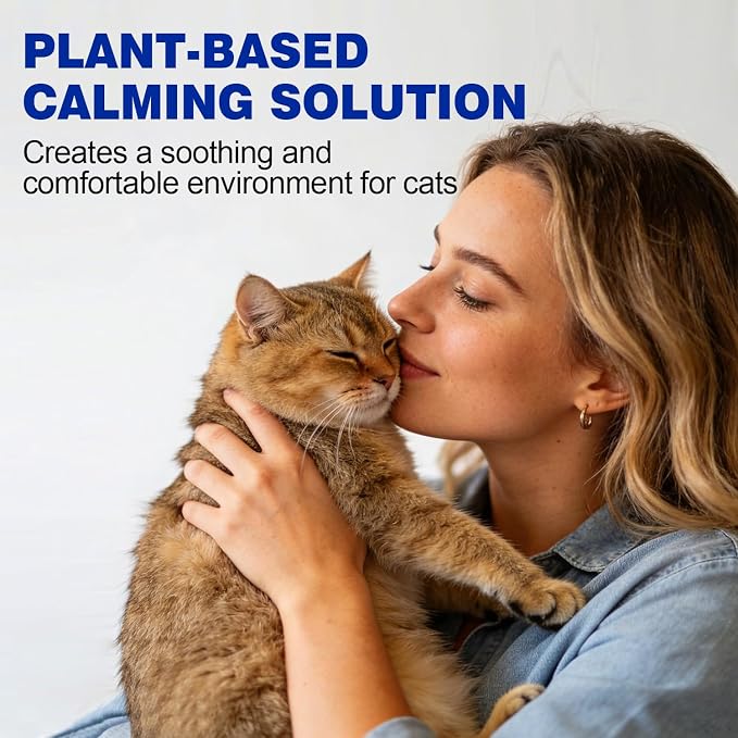 Cat Calming Pheromone Diffuser Patches (4-Bead), Portable Calming Support for Carrier,Car Travel,Vet Visits, Long-Lasting 48H Effect (10-Pack)