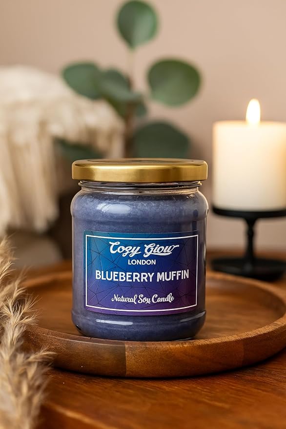 Cozy Glow Blueberry Muffin Large Soy Candle