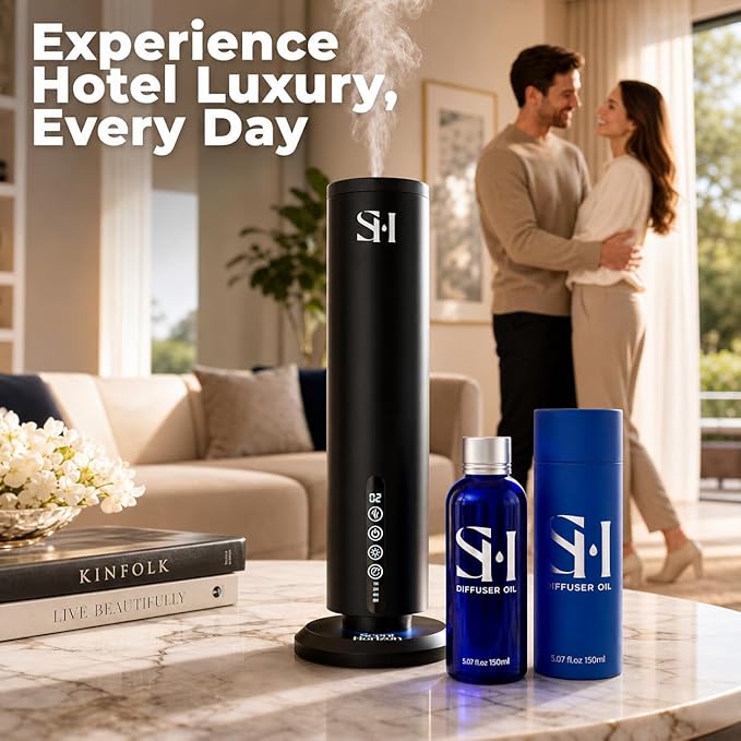 White Tea WT11 Hotel Scent Diffuser Oil | 5.07 Fl oz (150 ml) - Waterless Diffuser Oil Refill & Highly Concentrated Fragrance Oil, Diffuser Oil Scents Luxury, Hotel Oil Diffuser