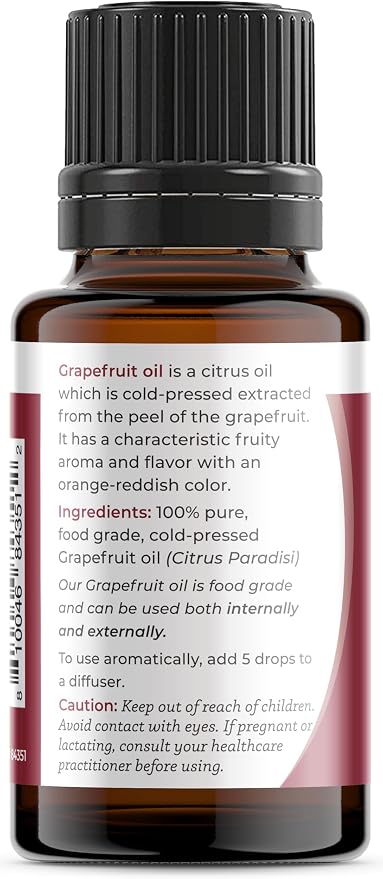 Viva Doria Grapefruit Essential Oil, 100% Pure, Natural Grapefruit Essential Oil, Undiluted, for Aromatherapy | Food Grade, 15 mL (0.5 Fluid Ounce)