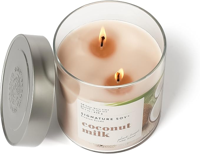 Signature Soy Lidded Coconut Milk Scented Candle, Large Jar