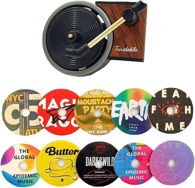 Car Vent Clip Aromatherapy Fragrance Diffuser, Car Retro air freshener Clip Car Record Player Design Turntable Perfume Vent Outlet