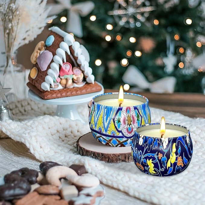 Scented Candles, Aromatherapy Candles, 4.4 OZ Candles Stress Relief and Relax for Home & Bedroom Gift for Women/Men Soy Wax