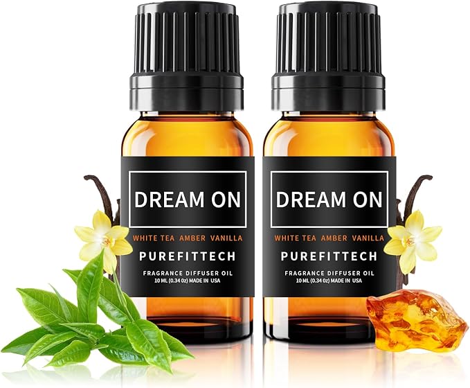 Purefittech Hotel Diffuser Oil Dream On Scent,Hotel Essential Oils for Home,Office, Spa,2 Pack 10 mL,0.34 fl oz Hotel Collection Diffuser Oil for Diffusers & Humidifiers,Made in USA