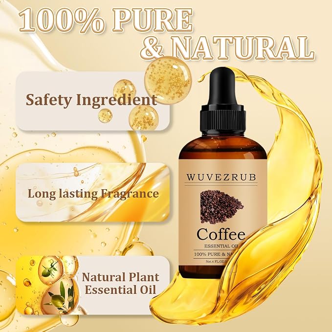 Coffee Essential Oil 120ML - 100% Pure and Natural Oils for Aromatherapy Diffuser - 4 Fl Oz/Coffee