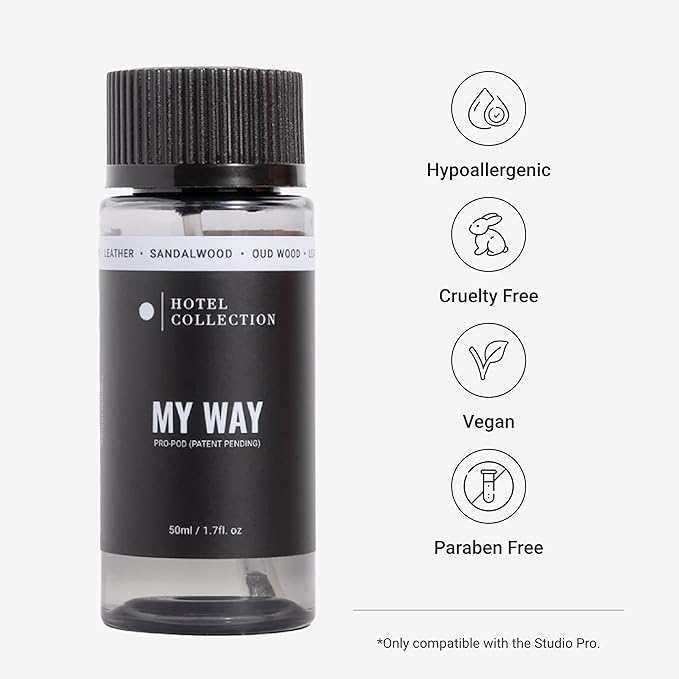 Hotel Collection Diffuser Oil-My Way Pro-Pod-Aromatherapy Essential Fragrance Oil-Sandalwood, Warm Virginia Cedar& Beautiful Iris-50ML 1.7 Fl oz