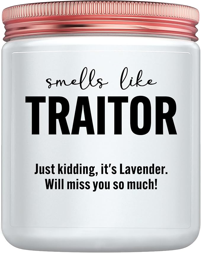 Funny Farewell Gift for Coworker - Unique Leaving, Goodbye, New Job, Good Luck Candle Gifts for Women, Boss, Employee - Friend Neighbor Moving Away Housewarming Gifts for New House