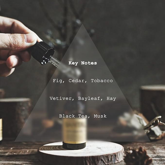 Noir Diffuser Oil, Niche Scent, Luxury Fig, Bay Leaf, Cedar, Vetiver, Musk, Tobacco, Black Tea Essential Oils Blend for Ultrasonic Diffuser Scent Projects(.33 oz/10 ml)