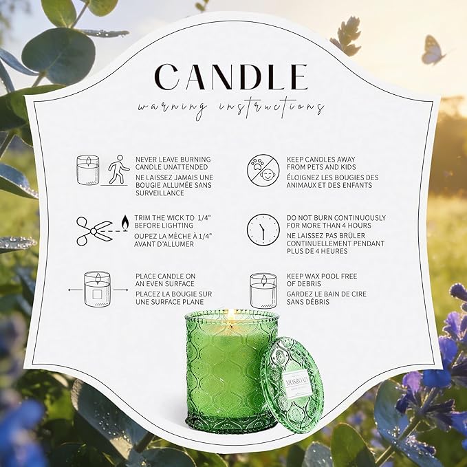Sage & Eucalyptus Scented Jar Candle, Non Toxic Natural Soy Wax Home Fragrance Candles, Luxury Aromatherapy Candle for Cleansing & Relaxation, Stress Relief, Meditation, Yoga,Home Spa & Meditation