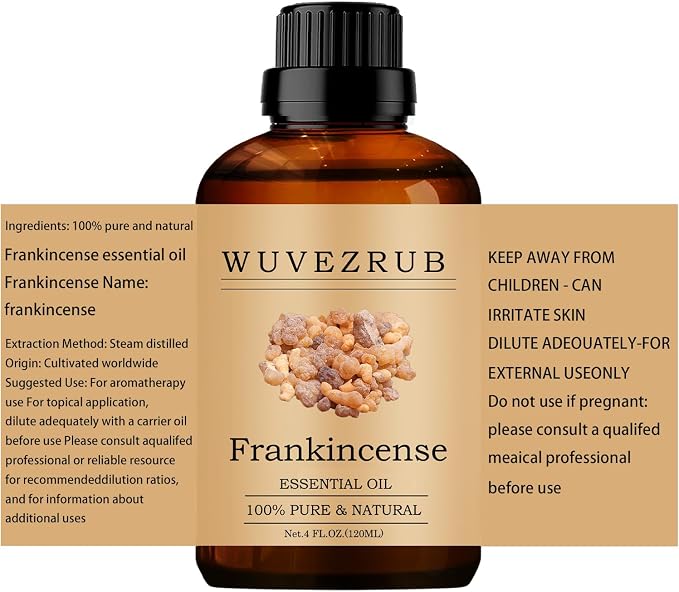 Frankincense Essential Oils 120ML, 100% Pure and Natural Essential Oil for Aromatherapy Diffuser - 4 Fl Oz/Frankincense