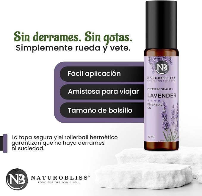 NaturoBliss Lavender Essential Oil Roll On, 10 ml
