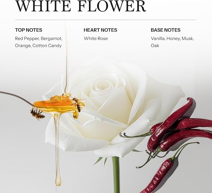 White Flower Hotel Diffuser Oil, 100ml, 3.38 oz Aroma Oil, Scent Inspired by a Morning in a White Rose Garden, Aromatherapy Refill Fragrance for Waterless Cold Air Diffusers, Home, Office, Hotel