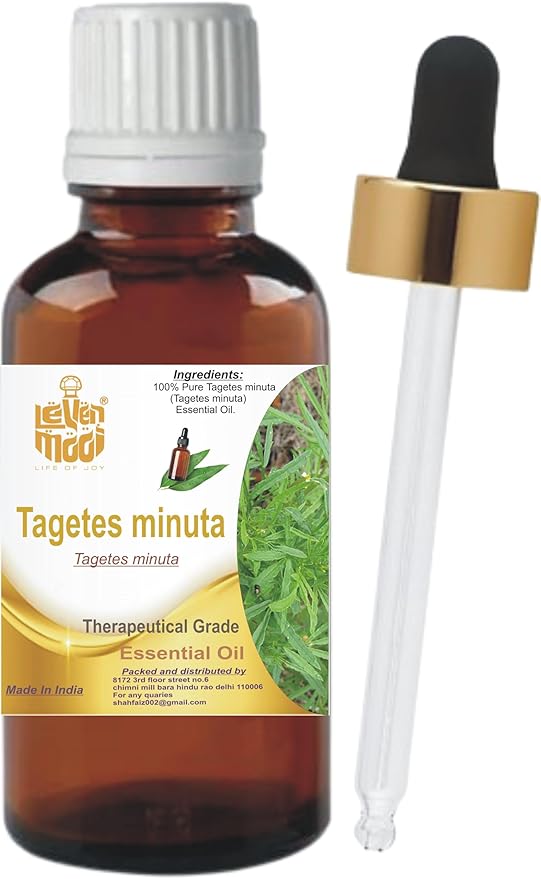 LEVENMOOI TAGETES MINUTA (Tagetes Minuta) Pure & Natural Therapeutic Grade Essential Oil Glass with Dropper (100ml)