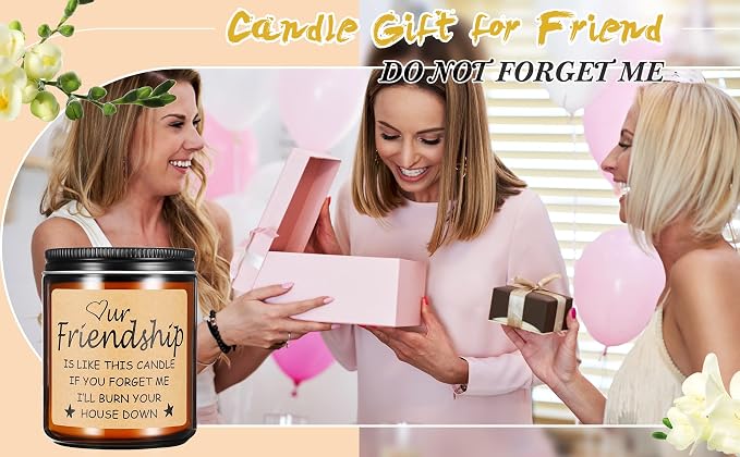 Funny Gifts for Friends,Gifts for Best Friend Women Men,Christmas Gifts for Friends,Funny Birthday Gifts for Friend,Friendship Gifts for Women Candles Gift (Friendship)