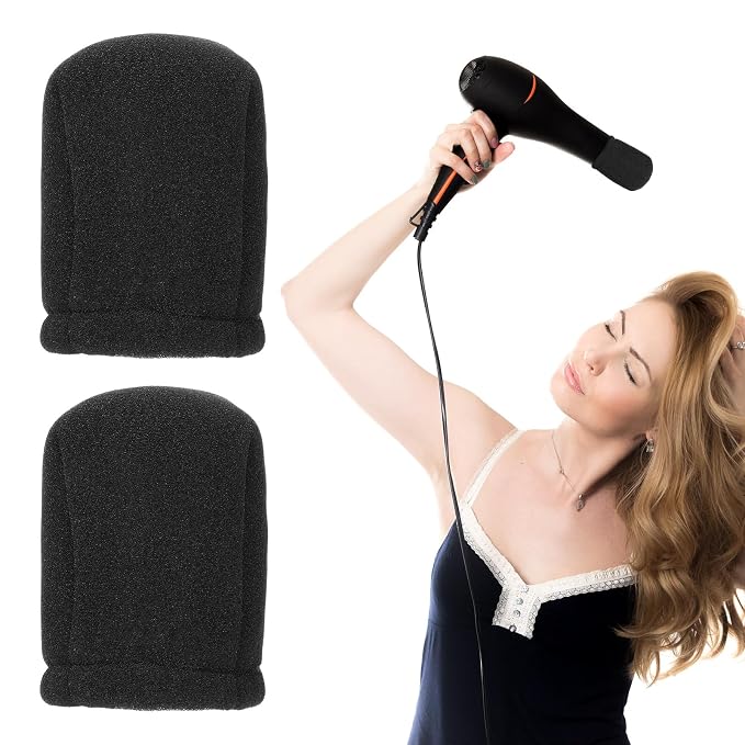 2 PCS Sock Diffuser for Hair Dryer, Universal Sponge Hair Dryer Diffuser Cover Heat-Resistant Diffusers Hair Dryers Attachment Portable Soft Curly Hair Diffusers Cap Fits Most Every Size Blow Dryers