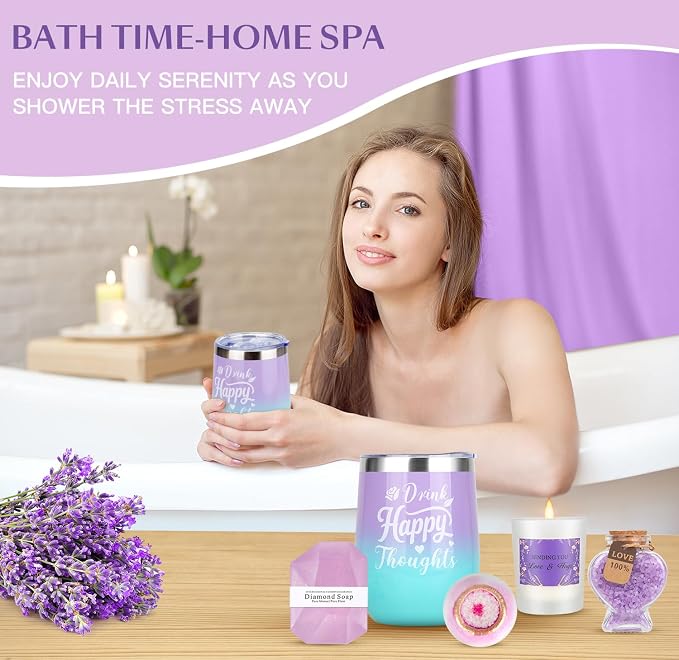 Birthday Gifts for Women, Get Well Gifts Basket for Women, Self Care Gift Relaxing Spa Gift Set for Her, Christmas Mothers Day Gifts for Mom, Best Friend, Girlfriends, Wife, Sister and Coworkers
