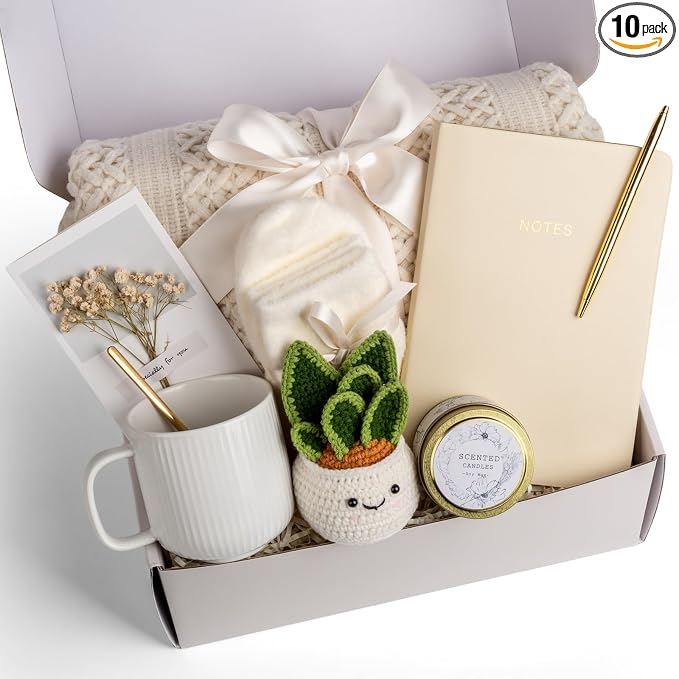 Mothers Day & Birthday Gifts for Women, Gift Baskets for Women, Self Care Gifts Care Package, Thank You, Get Well, Sympathy Inspirational Friendship Gifts Box for Mom, Grandma,Sister,Friends,Girls