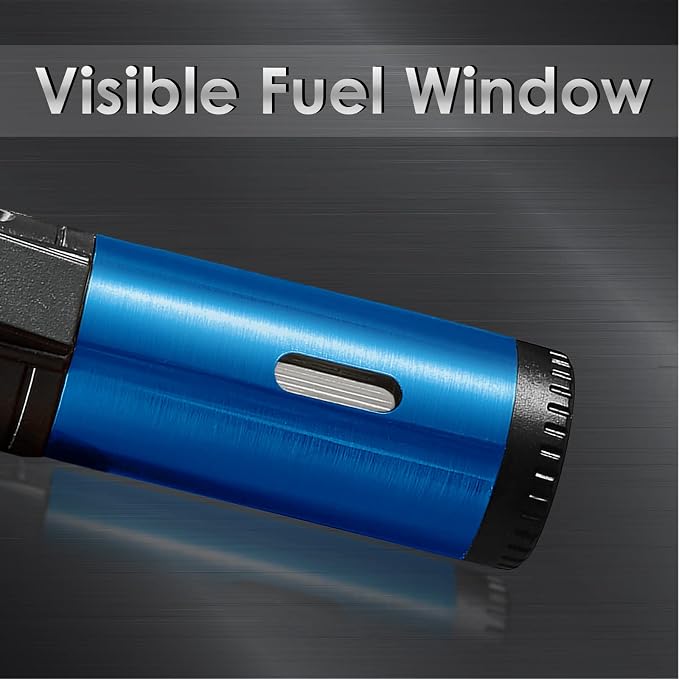Urgrette 4 Pack Torch Lighter Triple 3 Jet Flame Refillable Butane Lighters Windproof Adjustable Portable Lighter (Butane Not Included)