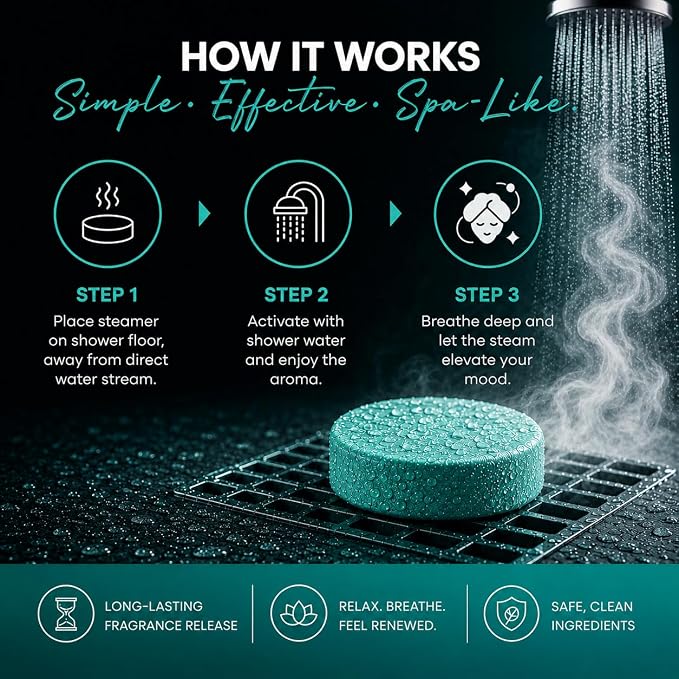 Shower Steamers Aromatherapy, Essential Oil Pods Infused for Relaxation, Shower Pods Aromatherapy - Calming, Stress Relief & Self Care Gifts for Women - Spa Water