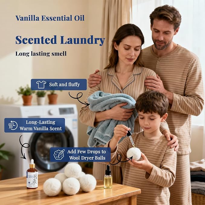 HIQILI Vanilla Essential Oil - 1 Fl Oz / 30ML | Beginner-Friendly for Making Perfume Candle Soap, Diffuser, Body, Skin, Lotion