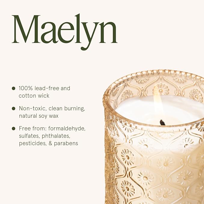 LA JOLIE MUSE Vanilla Zest Scented Candles for Home, Natural Soy, 40 Hrs | Luxury Jar Candle, Clean Non Toxic, Gift for Women & Men, Decorative Gourmand Candles, Pretty Candle, Lemon Coconut Bergamot
