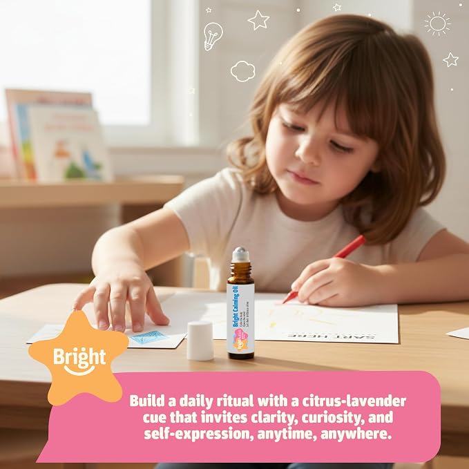Bright Calming Oil by Bright Autism - Essential Kids Oil for Stress Relief - Natural Sleep Aid, Gentle Organic Blend Roll-On 10ml - Great Addition to Your Kids Sleep Routine.