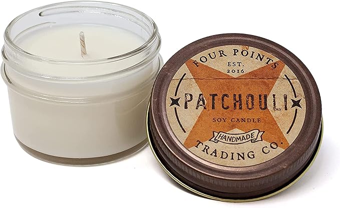 Patchouli 4 Oz Scented Soy Aromatherapy Candle w/Jar