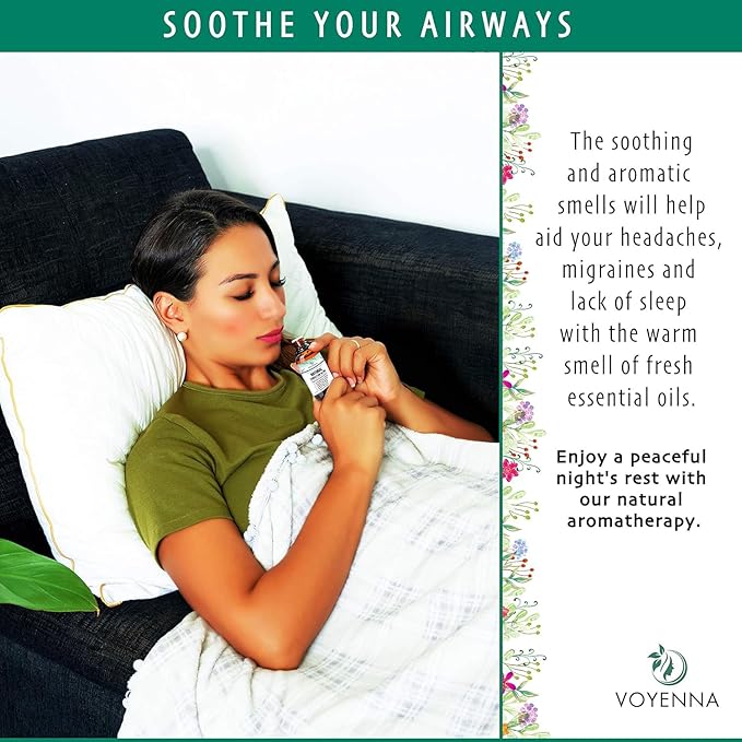 Essential Oil Breathe Blend for Diffuser, Humidifier, Aromatherapy & Rub with Peppermint & Eucalyptus Oils | for Headache, Allergy & Congestion