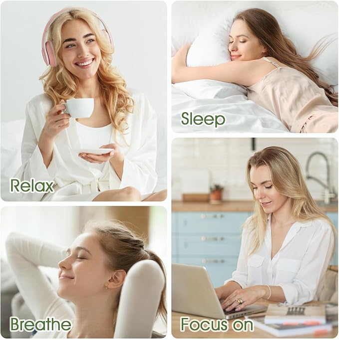 Essential Oils Roll On Set - (Relax, Sleep, Breathe, Focus on) Aromatherapy Oil with Roller Ball, Essential Oils for Skin - Self Care Gift for Women