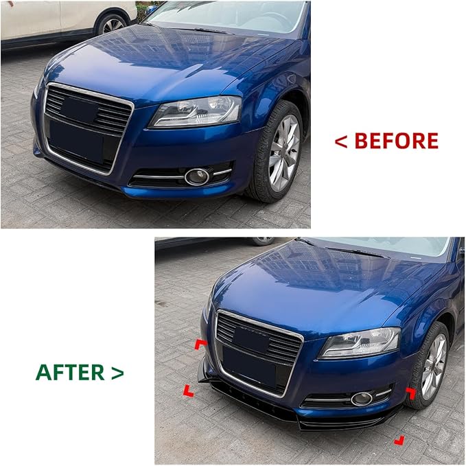 For Audi A3 8P Standard Version 2008-2012 Front Bumper Lip Splitter Diffuser Body Kit Car Spoiler Accessories