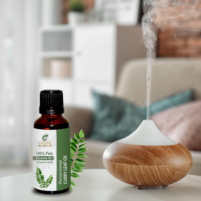 Curry Leaf Oil (Murraya Koenigii) Essential Oil 100% Pure Natural Undiluted Uncut Therapeutic Grade Oil 0.51 Fl.OZ