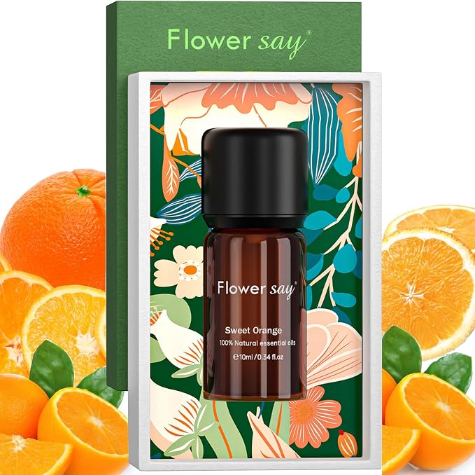 Sweet Orange Essential Oil - 100% Pure Natural MAX Undiluted Premium Therapeutic Grade Essential Oils for Diffuser/Skin Care/Massage/Hair/Toenails - 0.34Oz（10Ml）